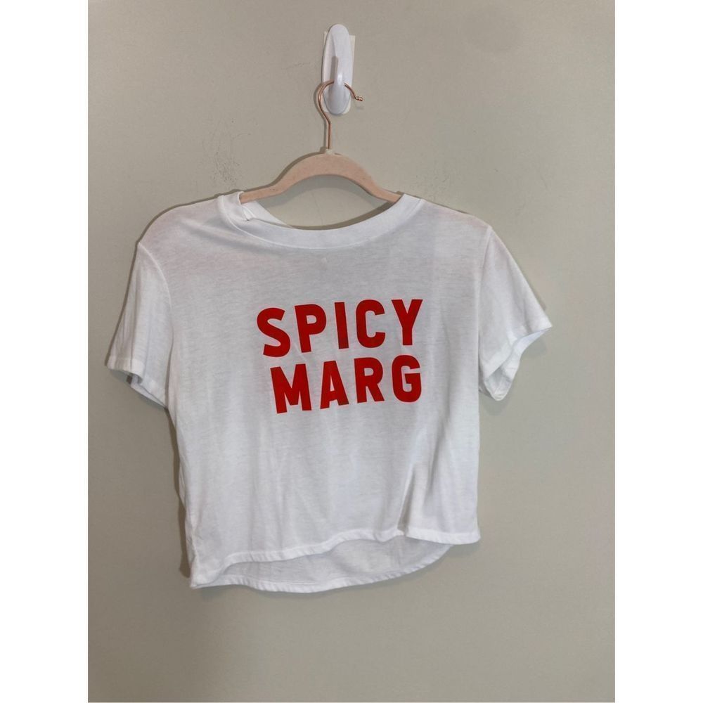 Spicy Marg Graphic Cropped Short Sleeve Tee